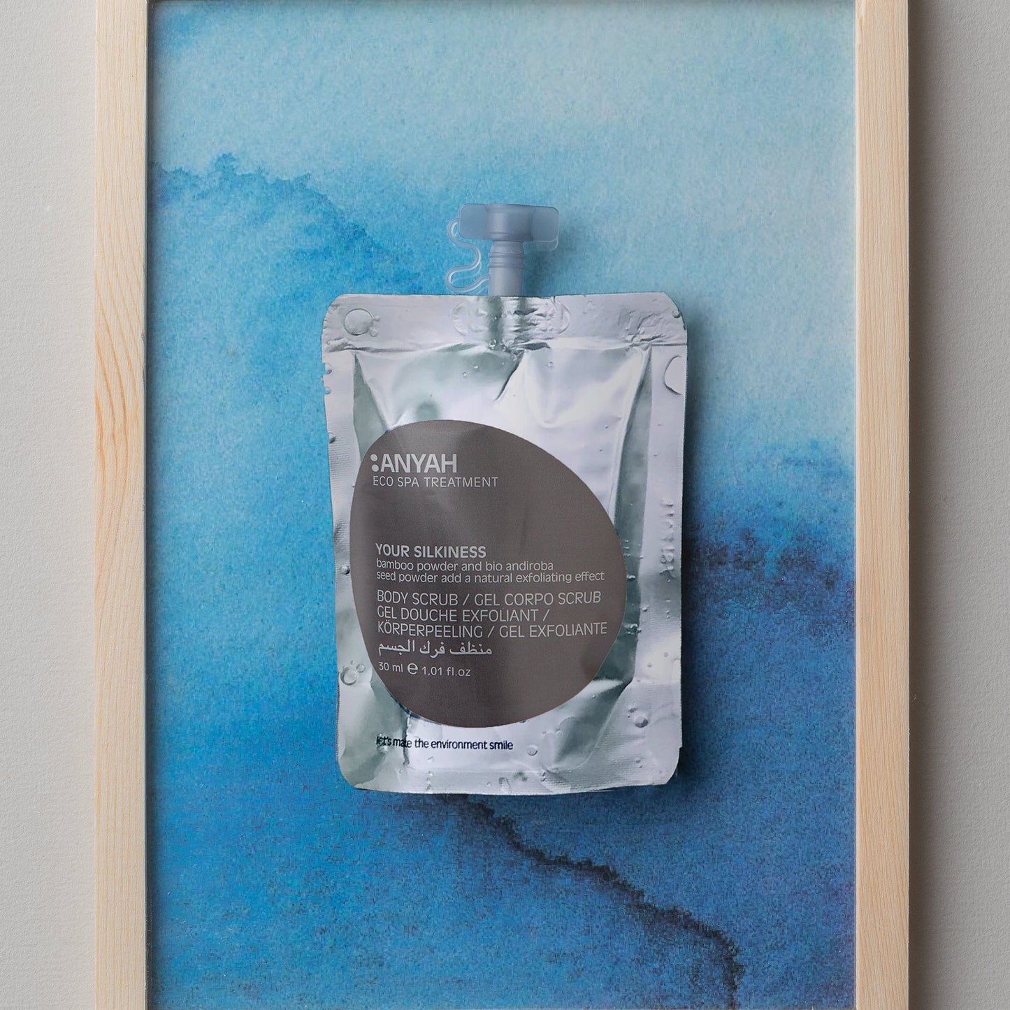 Anyah ecolabel certified exfoliating scrub body gel color ambient(30 ml)