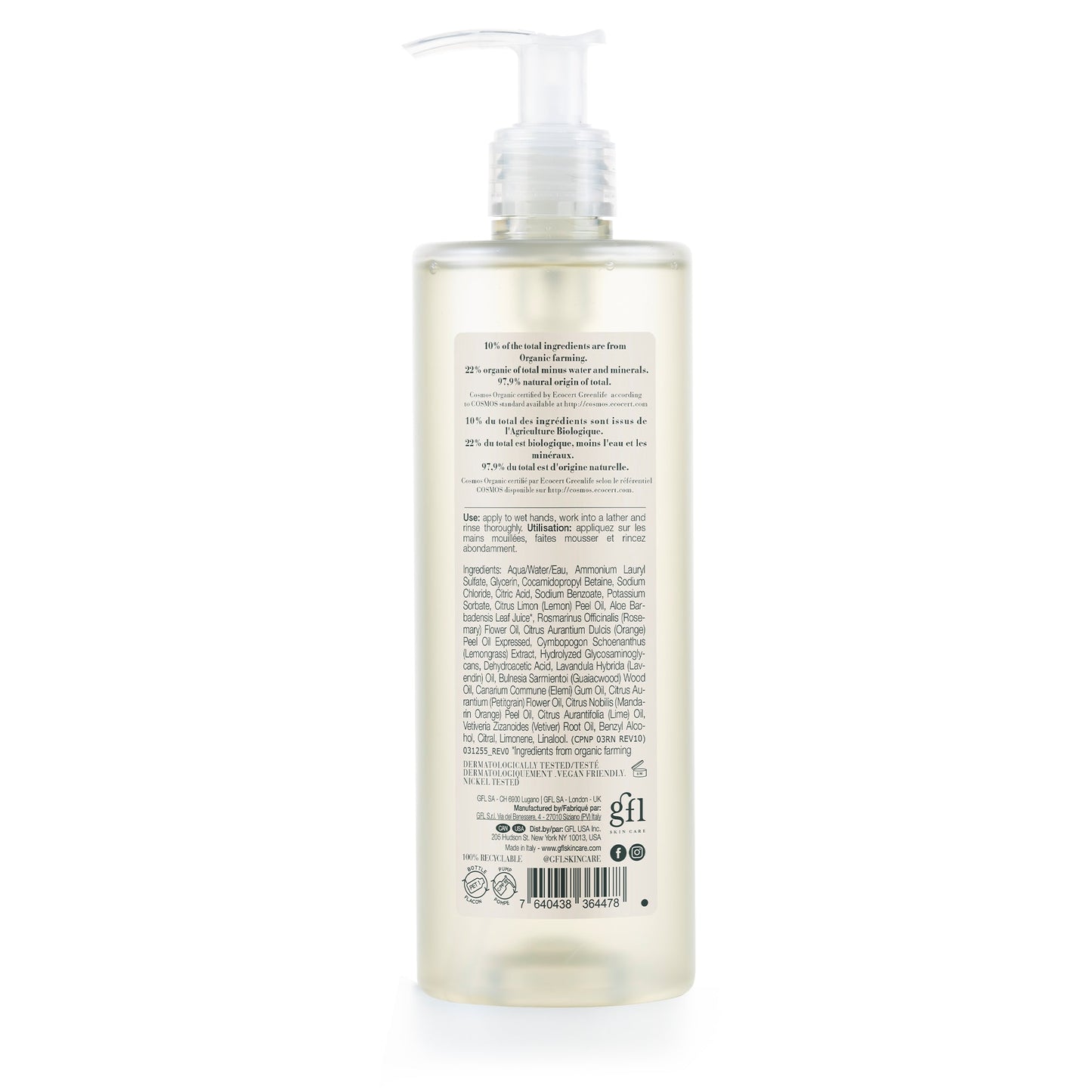 The Rerum Natura Liquid Soap Organic Certified (380 ml)