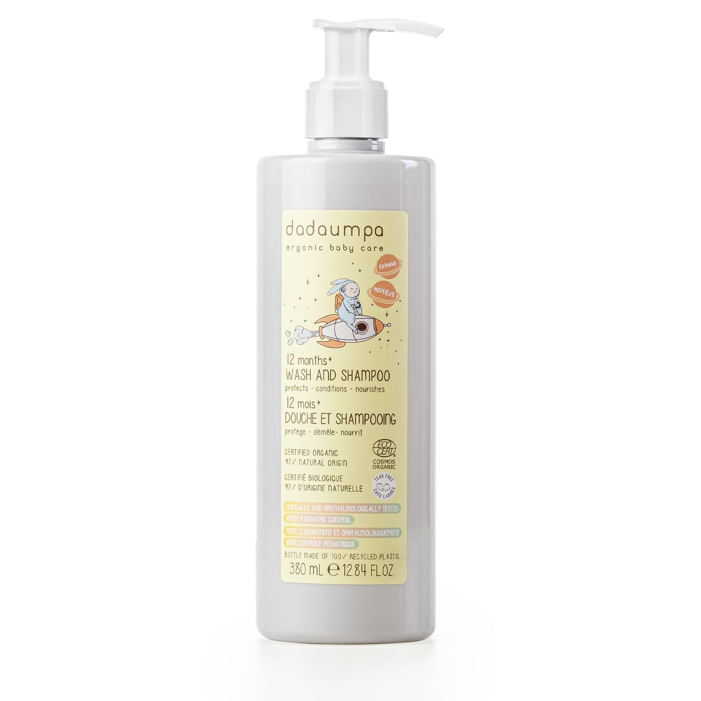 Dadaumpa 12months+ Wash And Shampoo Organic Certified (380 ml)