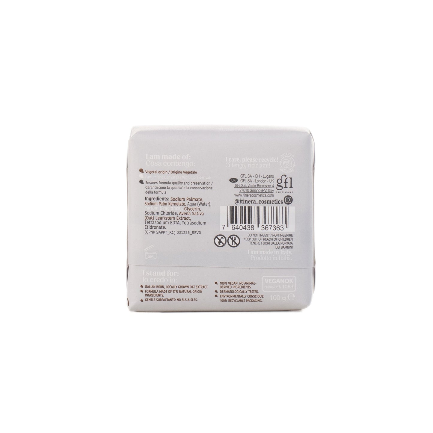 Itinera Soothing Hand Body Soap (100 g)