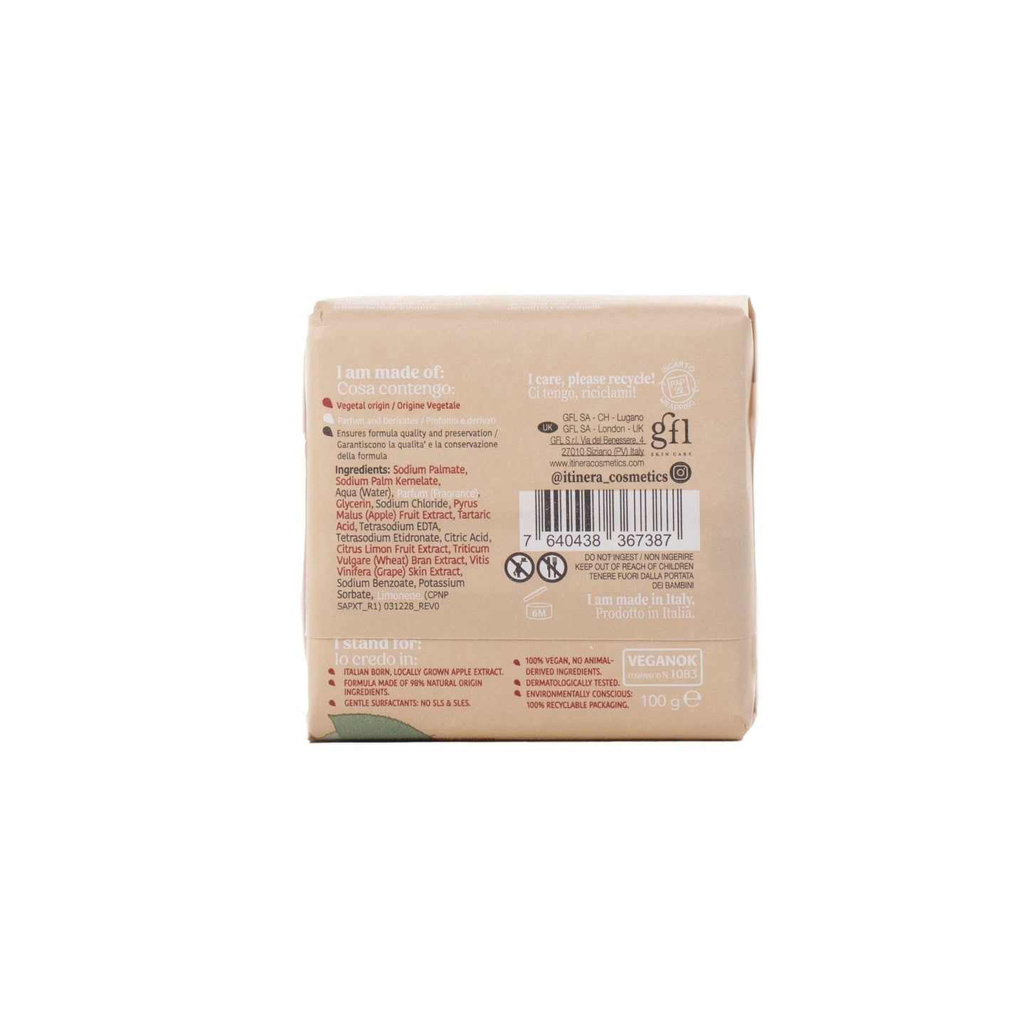 Itinera Protective Hand Body Soap (100 g)