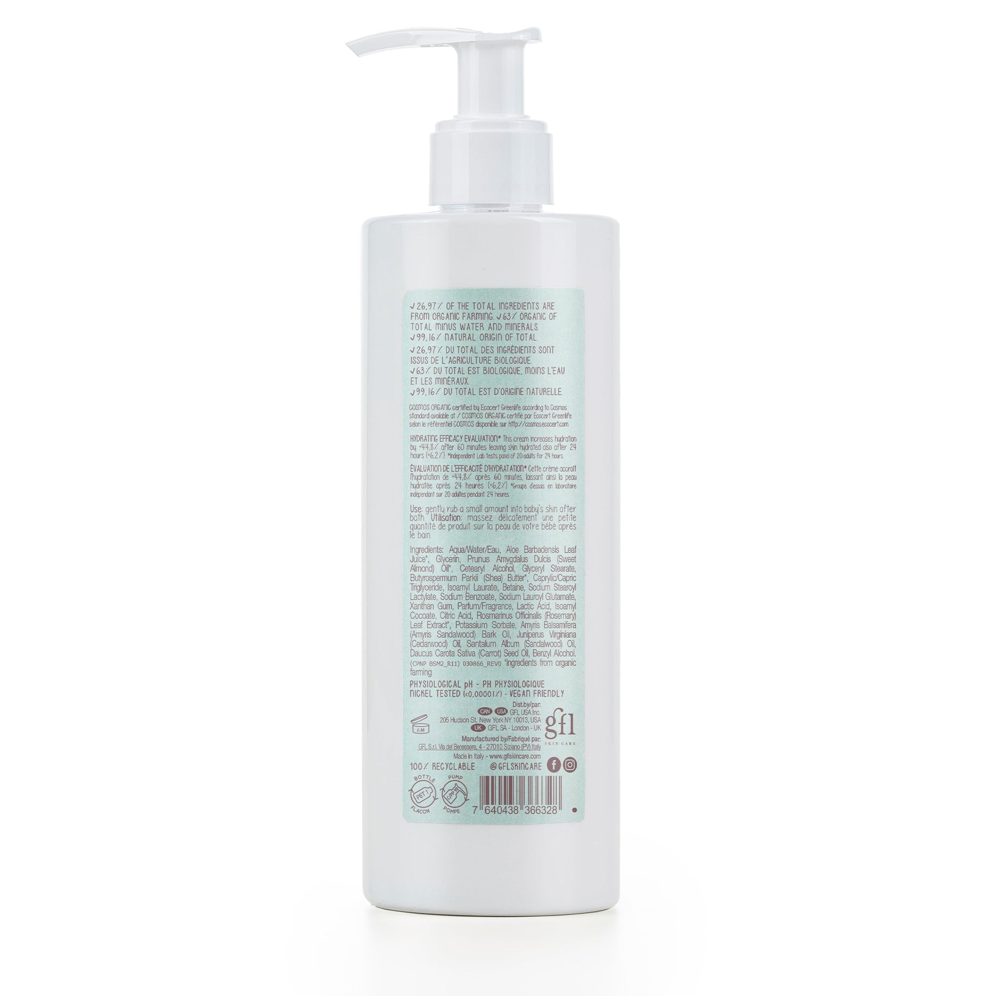 Dadaumpa 0months+ Nourishing Body Lotion Organic Certified (380 ml) in a pump dispenser